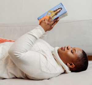 Introverted entrepreneur reading a book